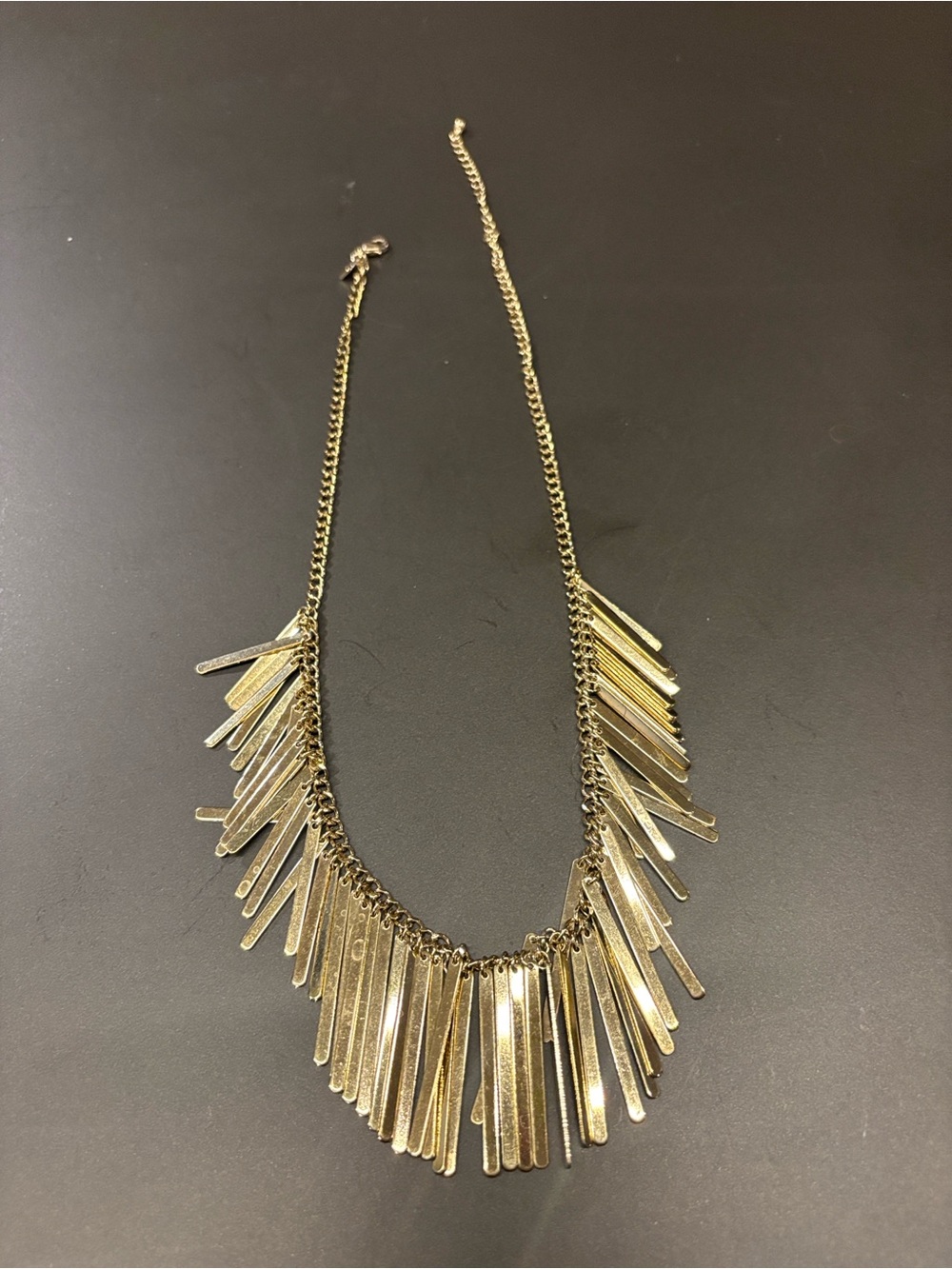Banana republic Gold Fringe Pendant Necklace - Women Jewelry. Adjustable